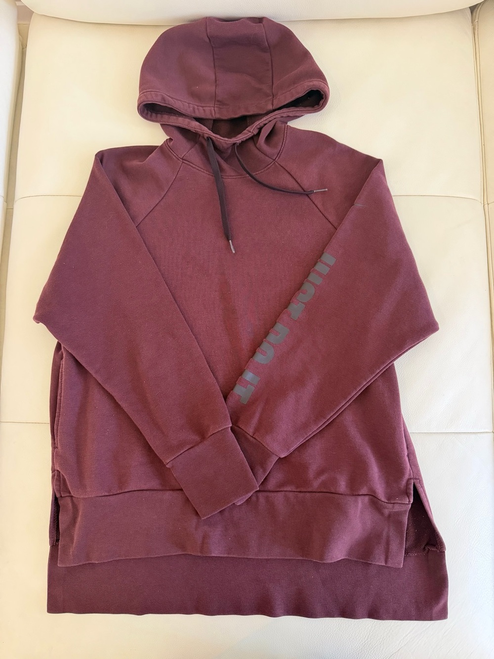 Nike Women's Burgundy Hooded Pullover Sweatshirt